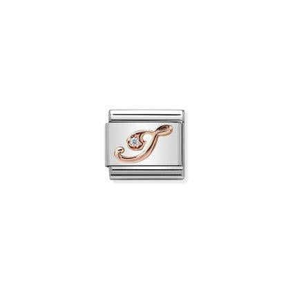Rose Gold - Letter I charm By Nomination Italy