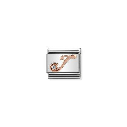 Rose Gold - Letter J charm By Nomination Italy