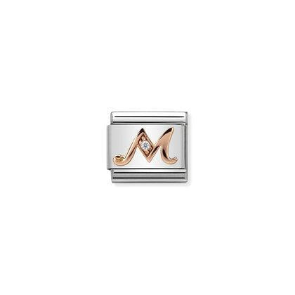 Rose Gold - Letter M charm By Nomination Italy