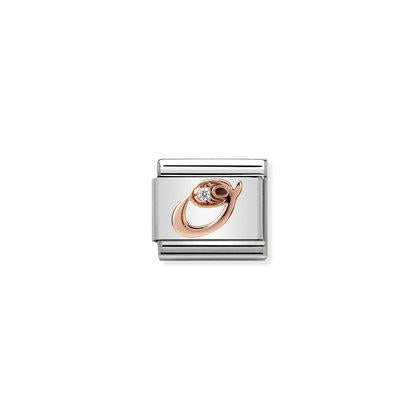 Rose Gold - Letter O charm By Nomination Italy