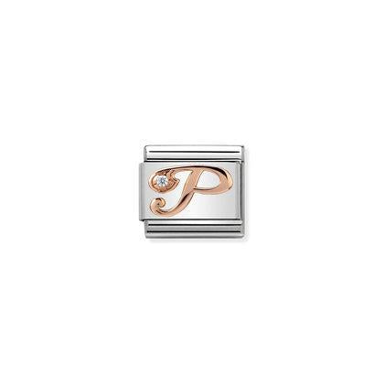 Rose Gold - Letter P charm By Nomination Italy