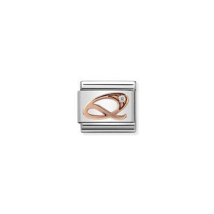 Rose Gold - Letter Q charm By Nomination Italy