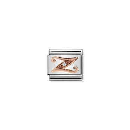 Rose Gold - Letter Z charm By Nomination Italy