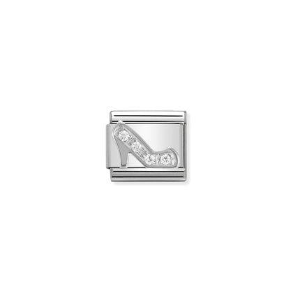 Silver & Cubic Zirconia - Stiletto Charm By Nomination Italy