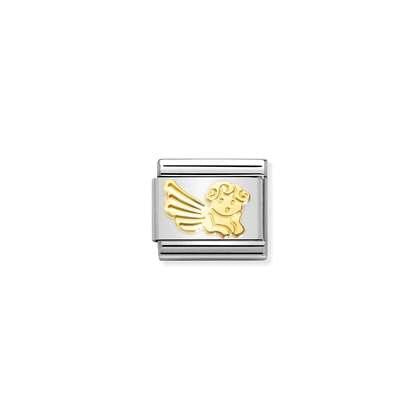 Diamond Design Angel - Yellow Gold - Link - Nomination Italy