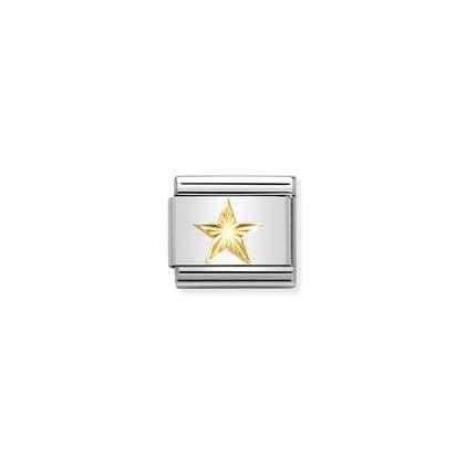 Diamond Design Star - Yellow Gold - Link - Nomination Italy