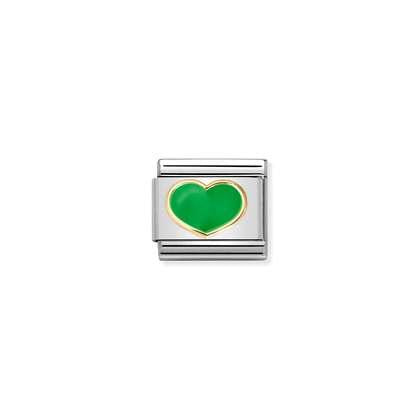 Green Apple Heart - Gold Enamel - Nomination Link
