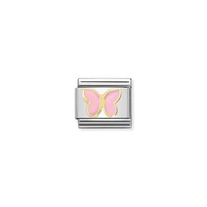 Pink Butterfly - Enamel & Gold - Nomination Italy
