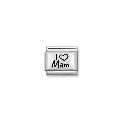 I Love Mam - Silver Plate - Nomination Charm