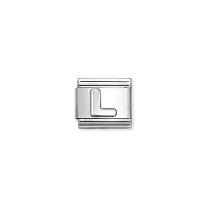 Letter L - Silver Link - Nomination Italy