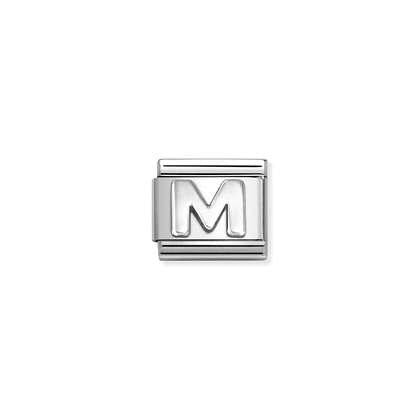Letter M - Silver Link - Nomination Italy