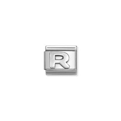 Letter R - Silver Link - Nomination Italy