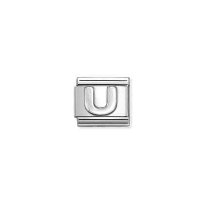 Letter U - Silver Link - Nomination Italy