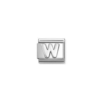 Letter W - Silver Link - Nomination Charm