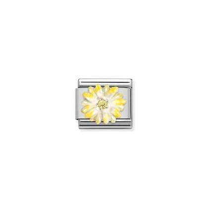 Nomination Charm - Yellow Flower With Yellow Crystal
