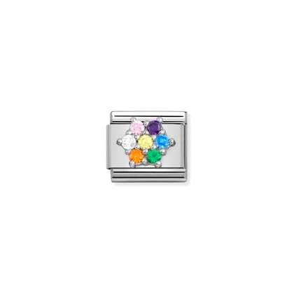 Nomination Charm - Spring Life collection - Multi Colour CZ Flower