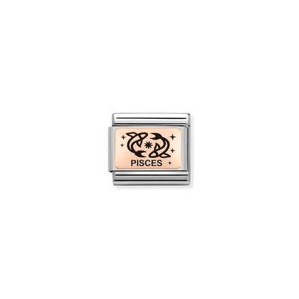 Zodiac Sign - Pisces - Rose Gold - By Nomination Italy