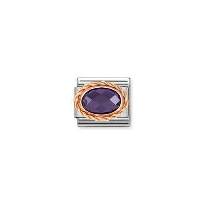 Nomination Charm - Purple Cut Stone
