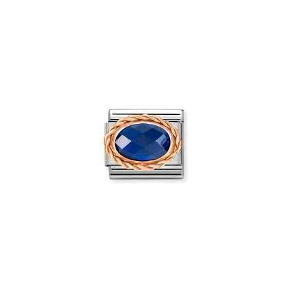 Nomination Charms - Rose Gold - Blue Stone