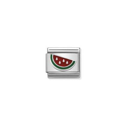 Silver Enamel - Watermelon charm By Nomination Italy