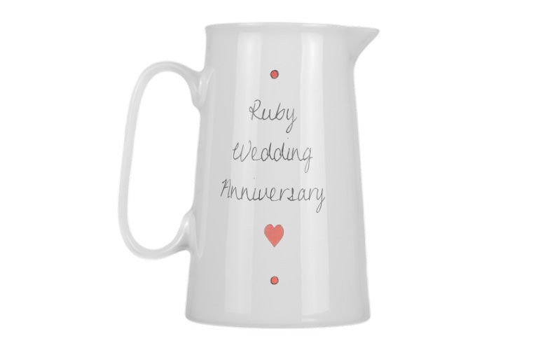 Welsh Connection - Ruby Anniversary Jug - 2 Pint