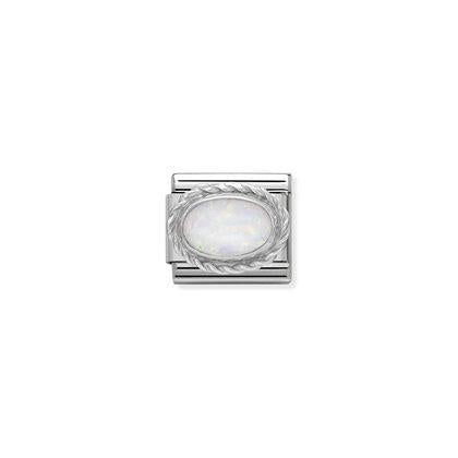 Silver Stones - White Opal Charm By Nomination Italy