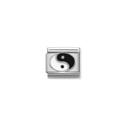 Silver Enamel - Ying Yang charm By Nomination Italy